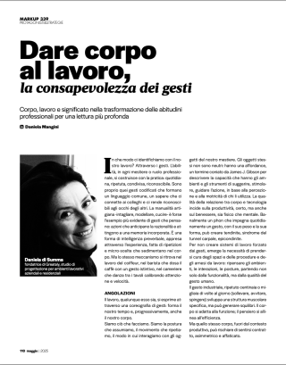 Dare corpo al lavoro