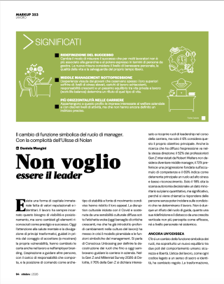 Non voglio essere leader